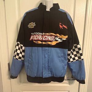 Preowned Box Lunch Star Wars Tatooine Racing Black BlueJacket Unisex Sz M